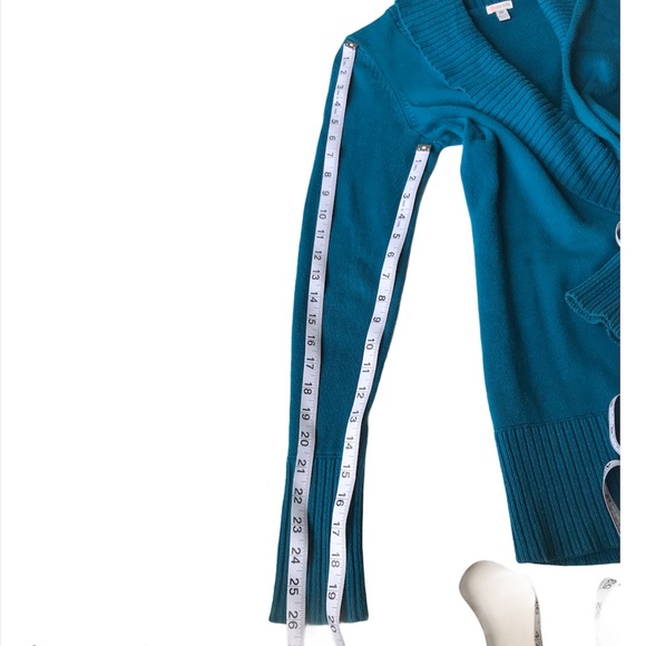 Guess Turquoise Long Sleeve Sweater Size M - Picture 13 of 13